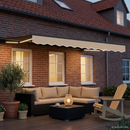 vidaXL Kézi napellenző keret LED világítással 3,5 x 2,5 m