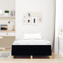 vidaXL Boxrugós ágy matracmal Fekete 120 x 190 cm szövet