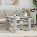 vidaXL Dohányzóasztal tárolóval Beton Szürke 64 x 54 x 44 cm Faanyag
