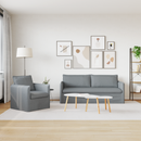 vidaXL Kanapé Szett 2 pcs Világosszürke 196 x 82 x 85 cm Szövet