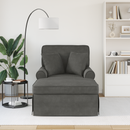 vidaXL Fotel Loungba Szoknyával 3 pcs Sötétszürke Bársonyos szövet