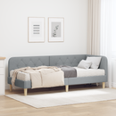 vidaXL Sarokágy keret Világosszürke 80 x 200 cm szövet