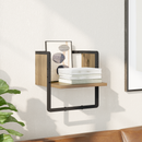 vidaXL Falpolc polcokkal Művészi tölgy 30 x 25 x 30 cm Faanyag