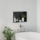 vidaXL Zuhany Niche Fekete 45 x 30 x 9,5 cm Rozsdamentes acél
