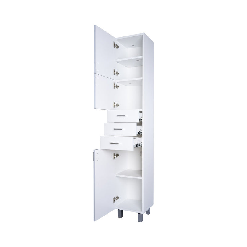 Viva STYLE fürdőszobai ÁLLÓSZEKRÉNY 192 magas POLCOS - BALOS - 35 x 28 x 192 cm