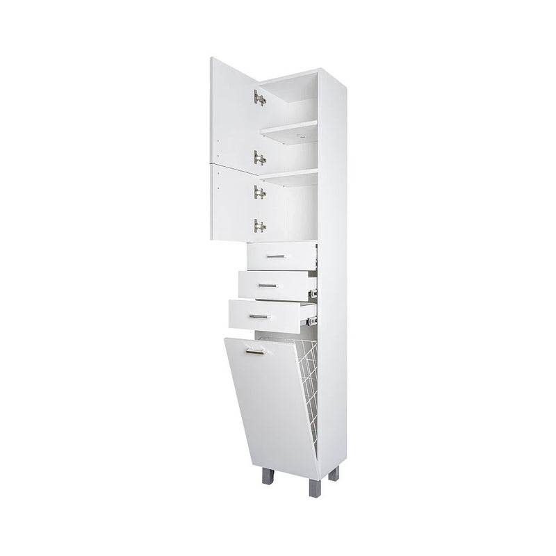 Viva STYLE fürdőszobai ÁLLÓSZEKRÉNY 192 magas szennyestartós - BALOS - 35 x 28 x 192 cm