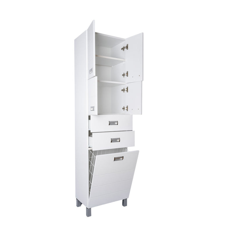 Viva STYLE fürdőszobai ÁLLÓSZEKRÉNY 192 magas szennyestartós -50 x 35 x 192 cm