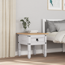 vidaXL Végasztal fiókkal Corona Fehér 50 x 50 x 50 cm Tömör fenyőfa