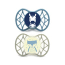 Nuvita Symmetric Air55 2db-os cumi szett 6+ - Powder Blue/Sage Green - zebra/róka 70852