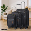 TraveLux light kabinbőrönd puha levehető kerékkel 55x40x20 cm fekete