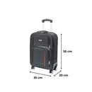 TraveLux light kabinbőrönd puha levehető kerékkel 35x55x20 cm fekete