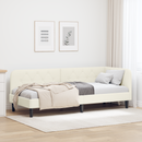 vidaXL Sarokágy keret Krém 80 x 200 cm Bársony