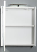 PIRAMIDA AKVA Tükrös fürdőszobai szekrény LED világítással - 60 x 69 x 13 cm