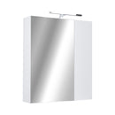 PIRAMIDA AKVA Tükrös fürdőszobai szekrény - 2 ajtós kivitel - LED világítással - 60 x 69 x 13 cm