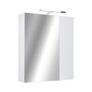Piramida AKVA 60 R Tükrös fürdőszobai szekrény -2 ajtós kivitel - LED világítással - 60 x 69 x 13 cm
