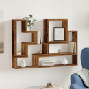 vidaXL Falpolc Falra szerelhető Öreg fa 96 x 12 x 64 cm