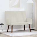 vidaXL Kétüléses Kanapé Krémszínű 115 x 61 x 87 cm Bársony