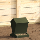 vidaXL Csirke etető Olajzöld 30 x 30 x 39 cm Hidegen Hengerelt Acél