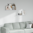vidaXL Falpolc polcokkal 2 pcs Fehér márvány 80 x 9 x 3 cm Faanyag
