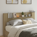 vidaXL LED-es Fejtámla Szekrény Sonoma 180 x 16,5 x 103,5 cm Faanyag