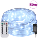 vidaXL Kötél világítás 1200 LED-del Hideg Fehér 50 m PVC