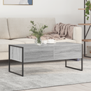 vidaXL Dohányzóasztal fiókkal Szürke Sonoma 100 x 46 x 40 cm Faanyag