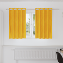 vidaXL Sötétítő függönyök 2 pcs Mustár sárga 140 x 140 cm Bársony