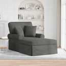 vidaXL Fotel Loungba Szoknyával 3 pcs Sötétszürke Bársonyos szövet
