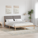 vidaXL Ágykeret fejtámlával Barna 150 x 200 cm Tömör fenyőfa