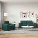 vidaXL Kanapé Szett 2 pcs Sötétzöld 182 x 80 x 82 cm szövet