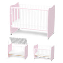 Lorelli Stars ringatható kiságy 60x120 - White / Orchid Pink
