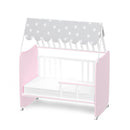 Lorelli Stars ringatható kiságy 60x120 - White / Orchid Pink