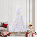 vidaXL Mű karácsonyfa 300 LED-del állvánnyal Fehér 240 cm PVC és Acél