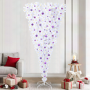 vidaXL Mű karácsonyfa 300 LED-del állvánnyal Fehér 240 cm PVC és Acél