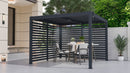 Bioklimatikus pergola G21 Austin 3×3 m, antracit színű alumínium