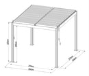 Bioklimatikus pergola G21 Austin 3×3 m, antracit színű alumínium