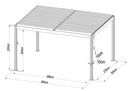 Bioklimatikus pergola G21 Austin 4x3 m, antracit, alumínium