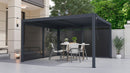 Bioklimatikus pergola G21 Austin 4x4 m, antracit színű alumínium