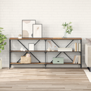 vidaXL Konzolasztal polcokkal Öreg fa 180 x 30 x 75 cm Faanyag