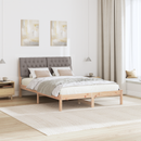vidaXL Ágykeret Kárpitozott Fejtámlával fejtámlával Barna 150 x 200 cm
