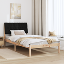 vidaXL Ágykeret Kárpitozott Fejtámlával fejtámlával Barna 100 x 200 cm