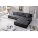 Ülőgarnitúra, fekete/fekete melír, TONIKS