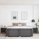 vidaXL Ágykeret matracmal Szürke 200 x 200 cm szövet