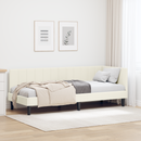 vidaXL Sarokágy keret fejtámlával Krém 80 cm x 200 cm Bársony
