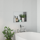 vidaXL Zuhany Niche Ezüst 45 x 30 x 9,5 cm Rozsdamentes acél