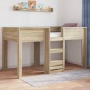 vidaXL Szükidő ágy tárolóval Sonoma tölgy 90 x 200 cm Faanyag
