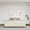 vidaXL Ágykeret matracmal Krém 200 x 200 cm szövet