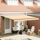 vidaXL Napernyő keret Sárga és Fehér 400 × 300 cm