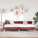 vidaXL Sarokágy keret Bordó 90 x 200 cm szövet