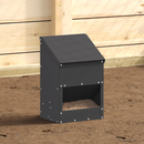 vidaXL Csirke etető Fekete 21 x 16 x 33 cm Hidegen Hengerelt Acél
